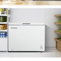 美菱 BC/BD-300DT 卧式冷柜 卧式顶开门家用商用减霜冷藏冷冻大容量冷柜300L