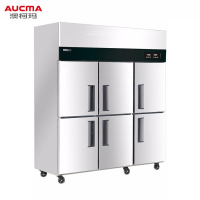 澳柯玛 VCF-1.5D6MT-CB 商用大冰箱 六开门双温201无磁不锈钢冰柜立式酒饭店全铜管电子温