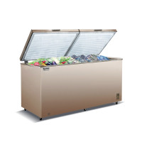 美菱(MELNG) BC/BD-528DTX 冰柜 商用大容量 528升 冷藏冷冻转换卧式冻肉冷柜 双门单温雪柜