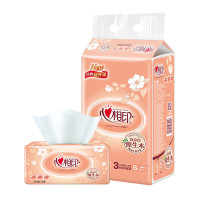 心相印 DT24200 (箱装)心相印经典系列120抽三层塑装纸面巾4包*20提 生活用纸 洁净卫生 抽纸