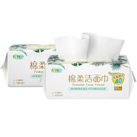 心相印 2XCD080(包装)心相印棉柔系列80片装洗脸巾2包装(新旧包装混发) 生活用纸 家用面巾纸巾 洗脸巾