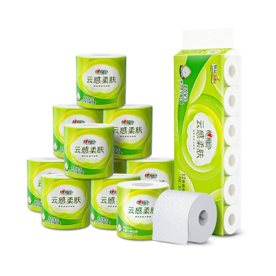 心相印 BT5410(单提)生活用纸 心相印云感系列150克10粒装四层立体压花卷筒卫生纸