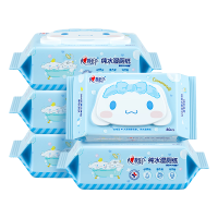 心相印 XCY080+P2(箱装)心相印IP款湿厕纸系列80片装湿巾5包组合装(大耳狗)如厕湿纸巾
