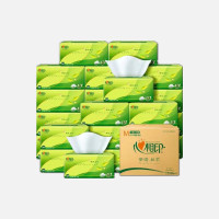 心相印 DT32150(箱装)生活用纸 心相印茶语丝享系列150抽三层塑装纸面巾(M码) 洁净卫生 6包*4提