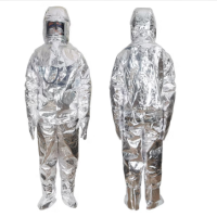 海安特 消防隔热服 RGF-F-H-2 L 银色 含带背囊上衣×1件+背带裤×1件+手套×1副+鞋套×1双 1套