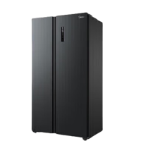 美的 BCD-605WKPZM(E) 对开门冰箱 605升 一级能效风冷无霜家用双变频大容量 炭灰