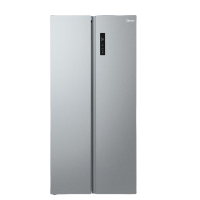 美的 BCD-470WKPZM(E) 对开门冰箱 470升 变频一级能效 节能风冷无霜超薄 榭湖银