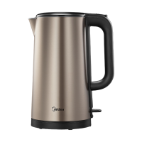 美的(Midea) SH20M121 电水壶 2L大容量 316L全钢水路一体无缝内胆双重防烫钢身烧水壶