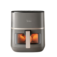 美的(Midea) MF-KZC5591 空气炸锅 5.3L大容量 纸盘烤免洗免翻面 2000W立体双热源炙烤