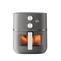 美的(Midea) MF-KZC5592 空气炸锅 5.3L大容量 纸盘烤免洗免翻面 2000W立体双热源炙烤