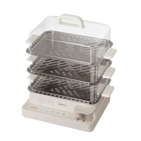 美的(Midea) MZ-ZGC322301 电蒸锅 22L 三层大容量外置加水蒸锅电蒸锅 透明视窗不锈钢