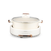 DAEWOO DYHG-505 电火锅 5L 家用电煮锅一锅多用分体式(彩邮外) 白色(单位:个)