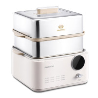 DAEWOO DYZL-12L35 电蒸箱 12L家用多功能双层不锈钢蒸炖可预约(彩邮) 流苏白(单位:套)