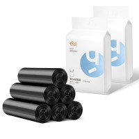 悦适 2QZBKB100 垃圾袋(单组)悦适背心式清洁袋黑色四卷100只*2包