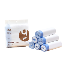 悦适 QZCKE060 垃圾袋 抽绳式清洁袋白色3卷套装1包60只装