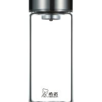 希诺(HEENOOR)XN-6066 单层玻璃杯透明带茶隔男女加厚便携提环大容量杯子耐热茶水杯 395mL