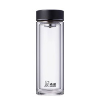 希诺(HEENOOR)XN-6615 双层玻璃杯简约大容量防烫水杯男女 240ml