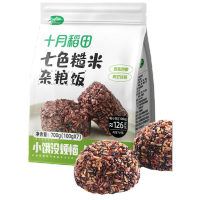 十月稻田 杂粮 方便速食 独立包装 七色糙米饭团100g*7个/袋