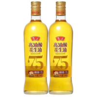 鲁花 高油酸花生油750ml*2瓶简装 食用油