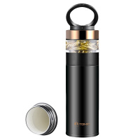 特美刻(TOMIC) TW6005103 茶水分离保温杯 370ML 黑色