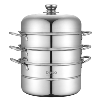 DEBO德铂 DEP-289 三层28cm大容量明火电磁炉通用 单底 蒸锅/汤锅