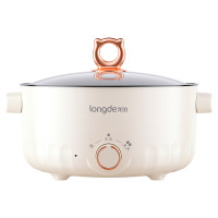 龙的(longde) LD-HG313G新款 电火锅 涮煎炖蒸煮多功能锅 家用电炒锅电煎锅电火锅宿舍小锅学生煮面泡面锅