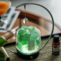 尹谜 净系列水晶扩香石-绿色 室内香薰摆件小夜灯生日礼物 栀子花20ml*1
