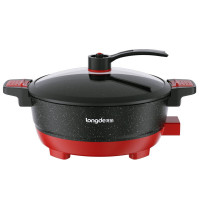 龙的 LD-WY5021 电火锅 5L旋钮式多功能家用电锅微压烹饪锅不粘内胆锅