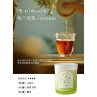 尹谜 花语蜡烛 绿色款 梅子煎茶200g 家用室内卧室持久低温无烟小众香氛