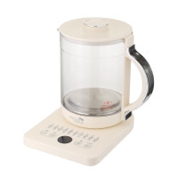 乐扣乐扣 EJK1437YEL 养生壶 1.6L玻璃烧水壶恒温水果茶壶多功能菜单