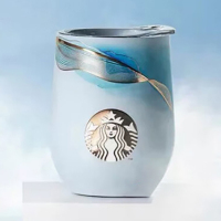星巴克 丹青墨染款随行杯 325mL中国水墨风丹青墨染系列不锈钢弹跳保温随行杯