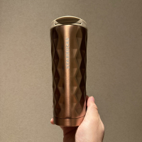 星巴克 幻彩古铜色翻盖杯 473ml幻彩古铜色波纹翻盖保温杯