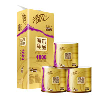 清风 原木金装4层180克/卷*10 纸品 擦手纸卫生纸厕纸亲肤柔软纸巾