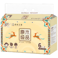 清风 G008057*3 敦煌IP联名款抽纸 3层 100抽一提6包3提装 纸品 餐巾纸家用纸巾