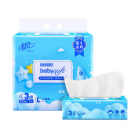 清风 G005066 宝贝亲柔L号抽纸3包*1提 纸品 餐巾纸家用纸巾