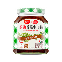 厨邦 220g茶油香菇牛肉酱 调味品 拌饭拌面酱调味酱下饭酱酱料