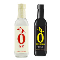 千禾 零添加生抽500ml+5°白醋500ml 组合调味品 经典配方 健康优质
