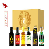千禾 零添加六六大顺礼盒2720g六瓶装礼盒 调味品礼盒 厨房调味料 粮食酿造 玻璃瓶装家用