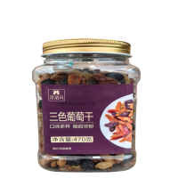 茉语凡 三色葡萄干 470g/罐 新疆休闲小零食 软糯香甜颗颗饱满