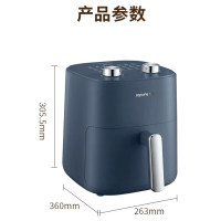 九阳(Joyoung) KL50-V525 空气炸锅 5升大容量 双核热风循环不用翻面 家用智能无油不粘