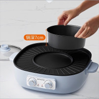 九阳(Joyoung) G581 火锅 电烤盘 2L 家用烤肉锅烤肉不粘多功能电烤炉烤涮一体锅