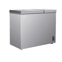 美菱(MELNG) BCD-221DTCS典雅灰 卧式冷柜 221L 双温冷柜 冷藏冷冻 双箱小冰柜 节能低噪 家商两用