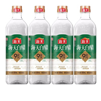 海天 白醋9度800ml*4 调味品 浸蛋醋纯酿炒菜凉拌高酸点蘸料厨房食醋