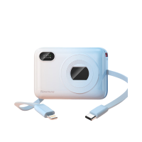 纽曼(Newman) AL38 充电宝 自带线10000毫安时便携移动电源22.5W超级快充 可上飞机 蓝/白随机