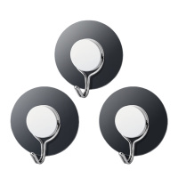 大卫 免打孔挂钩 卫生间墙面透明无痕粘胶浴室厨房壁挂固定 Y9 三只装