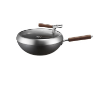 苏泊尔 铁炒锅 CC32YT1 不粘有钛铁锅不粘无涂层复合铁炒锅32cm燃气电磁炉通用