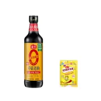 海天 调味品 0添加草菇老抽500mL×1瓶+海天招牌拌饭酱20g×1包 炒菜上色调味酱油