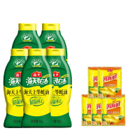 海天 调味品 四海鲜鸡精40g×5袋+上等蚝油1kg×5瓶 火锅炒菜提鲜调味品