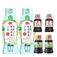 海天 调味品组合 鲜的白灼汁100mL×2瓶+有机蚝油鲜露600g×2瓶+0金标生抽100mL×2瓶