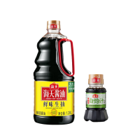 海天 调味品组合 鲜的白灼汁100mL+鲜味生抽1.28L 炒菜酱油调味汁提鲜